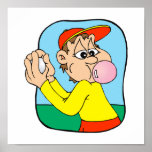 Gum Chewing Pitcher Print