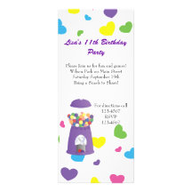 Gumball Machine and Hearts Personalised Announcement