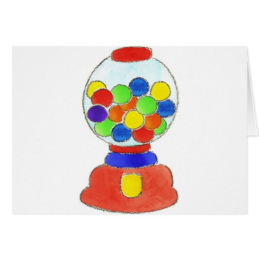 Gumball Machine Greeting Card