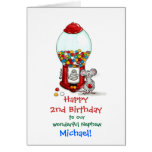 Gumball Machine - personalise with name and age Cards