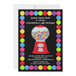 Gumballs Candy Bash Birthday Party Invitation