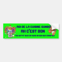 Gumbo King Mardi Gras View Hints please Bumper Sticker