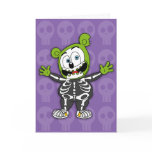 Gummibär Skeleton Halloween Card