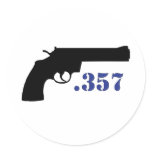 **GUN .357** ROUND STICKER
