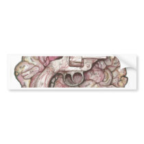Gun Brain bumper stickers