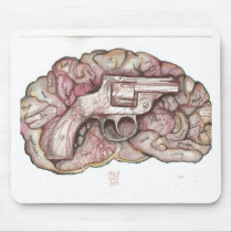 Gun Brain mousepads
