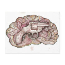 Gun Brain postcards