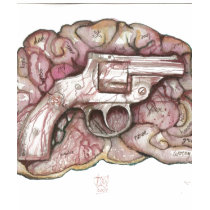 Gun Brain t-shirts