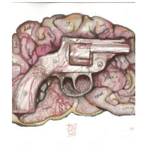 Gun Brain t-shirts