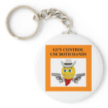 gun control joke keychains