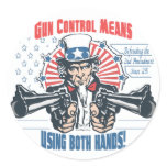 Gun Control Means Using Both Hands Pro Gun Gear stickers