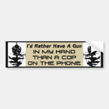 Gun In My Hand! Bumper Stickers