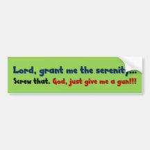 Gun owners second amendment prayer bumper sticker