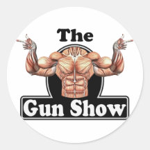 Gun Show Round Sticker