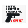Gun Temper Tantrum Postcard
