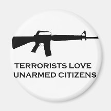 gun terror fridge magnets