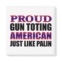 Gun Toting American Anti-Obama Magnet