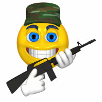 gun toting smiley christmas ornament acrylic cut outs