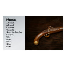 Gun - US Pistol Model 1842 Business Card Template