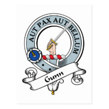 Gunn Clan Badge Post Card
