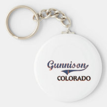 Gunnison Colorado City Classic Keychains