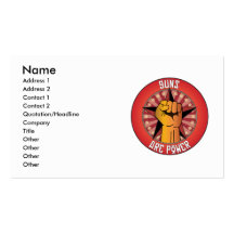 Guns Are Power Business Card Templates