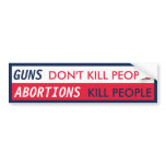 GUNS Don't Kill People Bumper Stickers