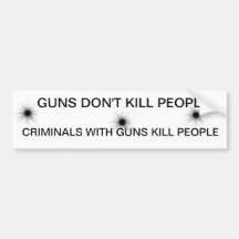 GUNS DONT KILL PEOPLE BUMPER STICKER