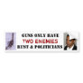 guns only have two enemies, rust and politicians bumper stickers