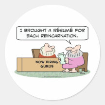 guru resume for each reincarnation sticker