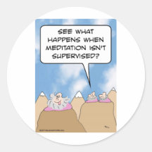 gurus meditation isn't supervised sticker
