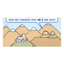gurus one with universe want customized photo card