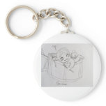 Gustav button key chain