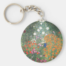 Gustav Klimt Blumengarten Key Chain
