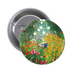 Gustav Klimt Flower Garden Button