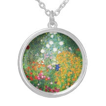 Gustav Klimt Flower Garden Necklace