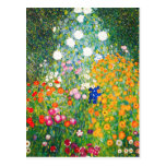 Gustav Klimt Flower Garden Postcard