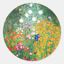 Gustav Klimt Flower Garden Stickers