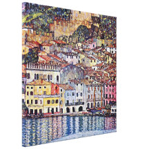 Gustav Klimt - Malcesine at Lake Garda Stretched Canvas Print