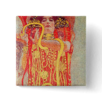 Gustav Klimt - Medizin Pinback Buttons