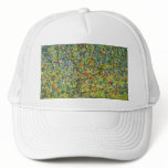 Gustav Klimt painting art nouveau The Apple Tree hats
