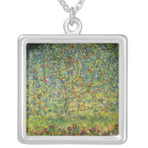 Gustav Klimt painting art nouveau The Apple Tree Pendants