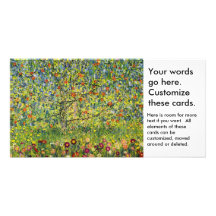 Gustav Klimt painting art nouveau The Apple Tree Customised Photo Card