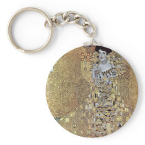 Gustav Klimt Portrait of Adele Bloch-Bauer I Keychain