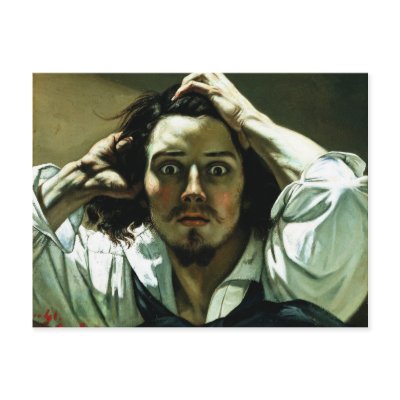 Gustave Courbet - The Desperate Man Postcard by VintagePosterz