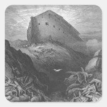 Gustave Doré - A Dove Is Sent Forth from the Ark Square Stickers