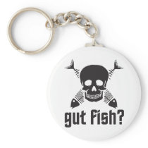 Gut Fish? Skull &amp; Fishbones Keychains
