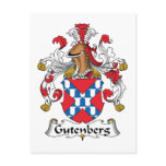 Gutenberg Family Crest postcards