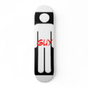 Guy skateboards
