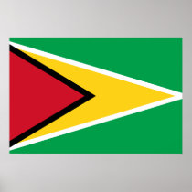 Guyana, Guinea-Bissau flag Poster